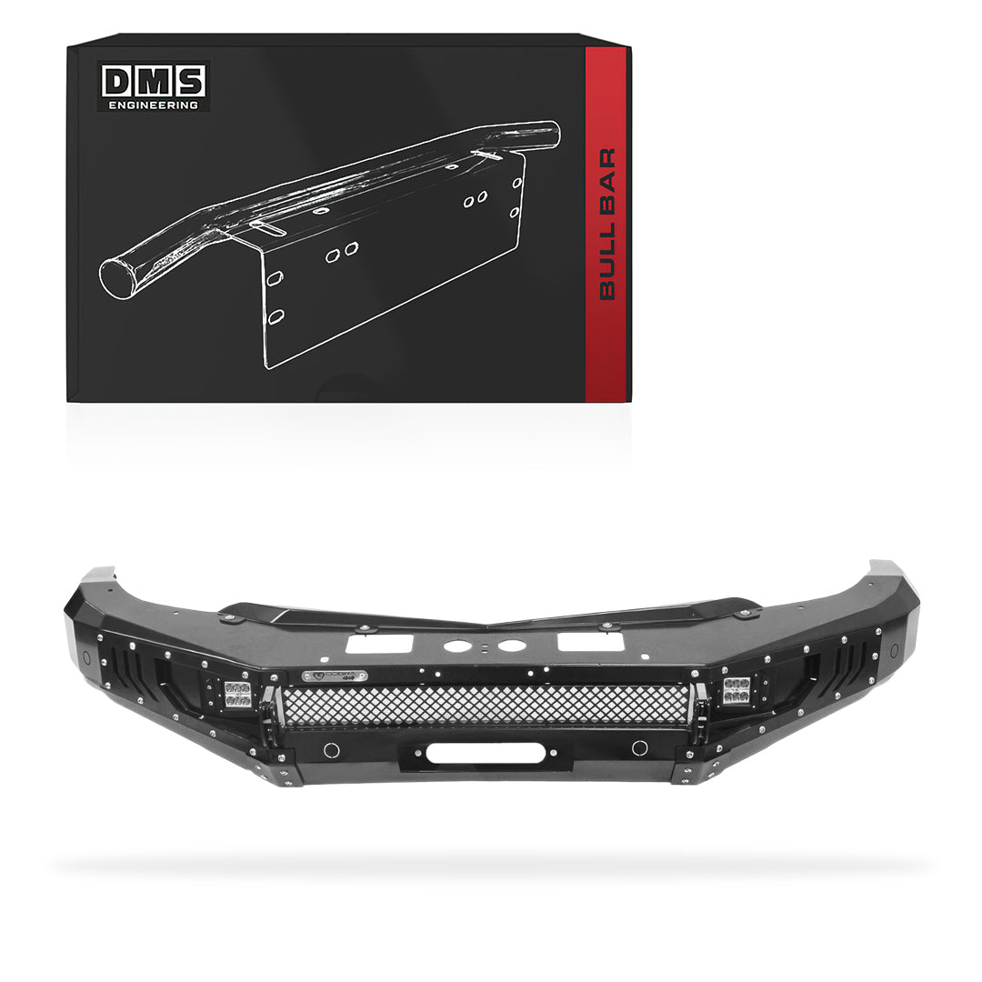 DMS Mitsubishi Triton ML / MN (2006 - 2014) No Hoop Steel Bull Bar + LED Lights