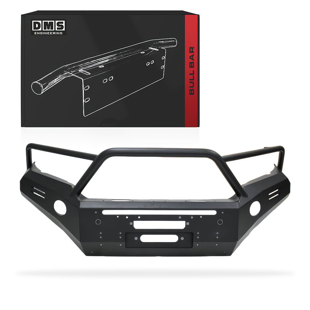DMS Mitsubishi Triton MR Gen 3 (2019 - 2023) Triple Hoop Steel Bull Bar + LED Lights