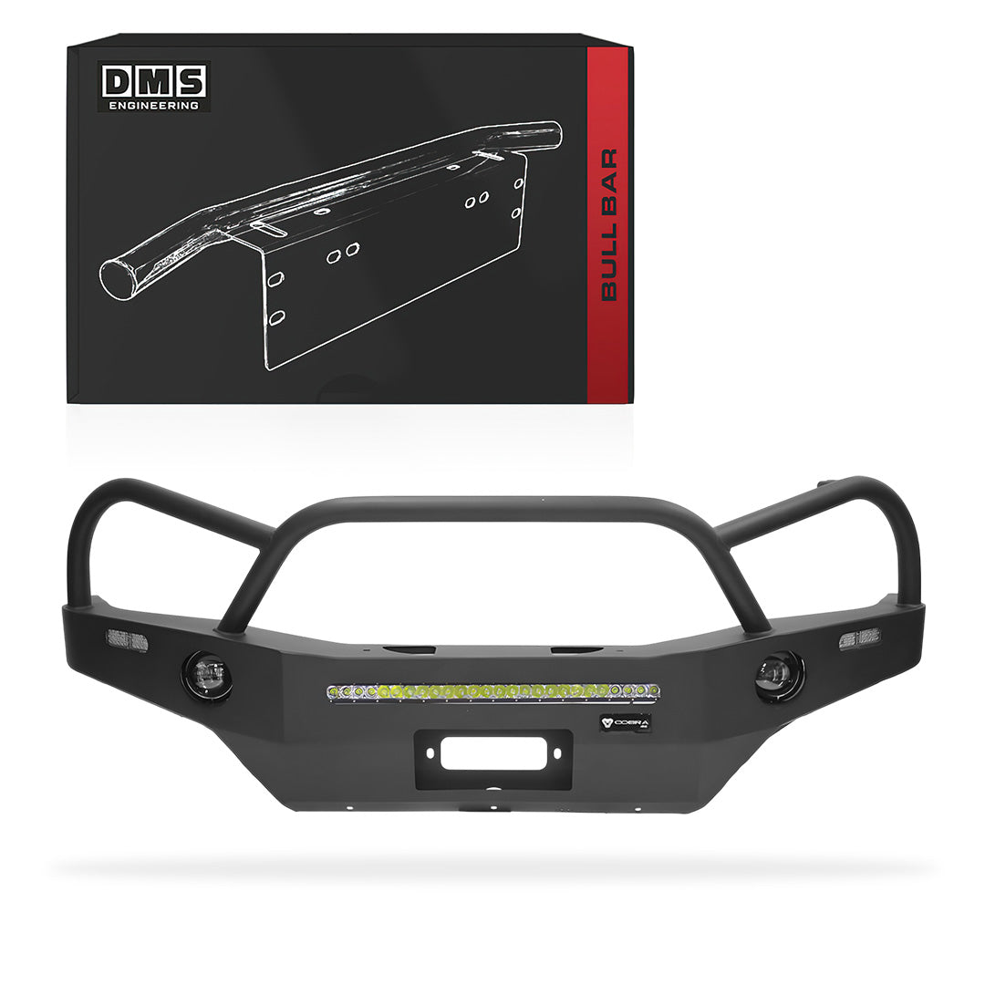 DMS Nissan Patrol GU / Y61 Wagon Gen 3 (2004 - 2015) Triple Hoop Steel Bull Bar + LED Lights