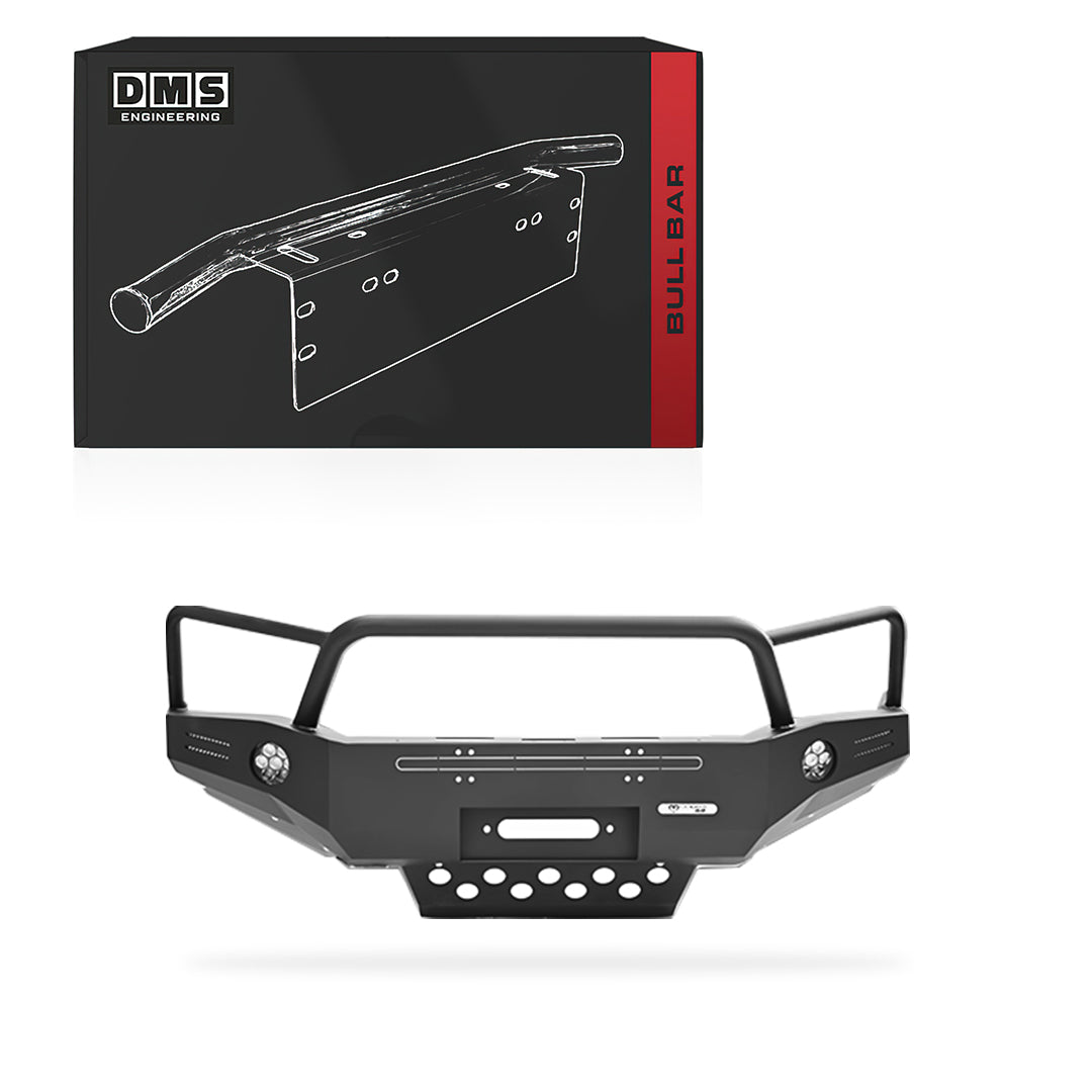 DMS Toyota HiLux N80 Gen 3 (2015 - 2020) Triple Hoop Steel Bull Bar + LED Lights