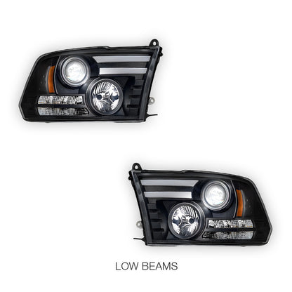 Dodge RAM 1500 (2009 - 2011) LED DRL Projector Headlights LH + RH