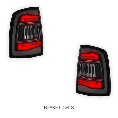 Dodge RAM 1500 (2009 - 2011) Smoked RGB Tail Lights LH + RH