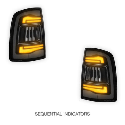Dodge RAM 1500 (2009 - 2011) Smoked RGB Tail Lights LH + RH