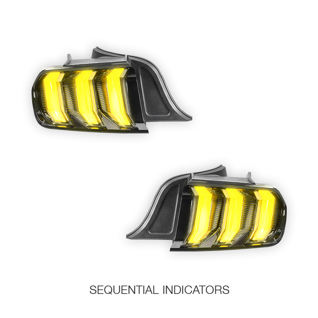 Ford Mustang FM / FN (2015 - 2021) Sequential Clear Full LED Tail Lights LH + RH