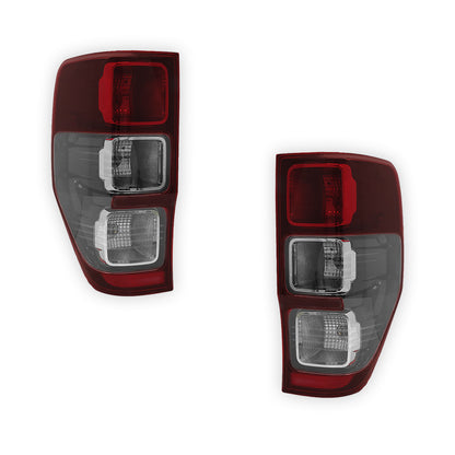 Ford Ranger PX1 (2011 - 2015) Black Halogen Tail Lights LH + RH
