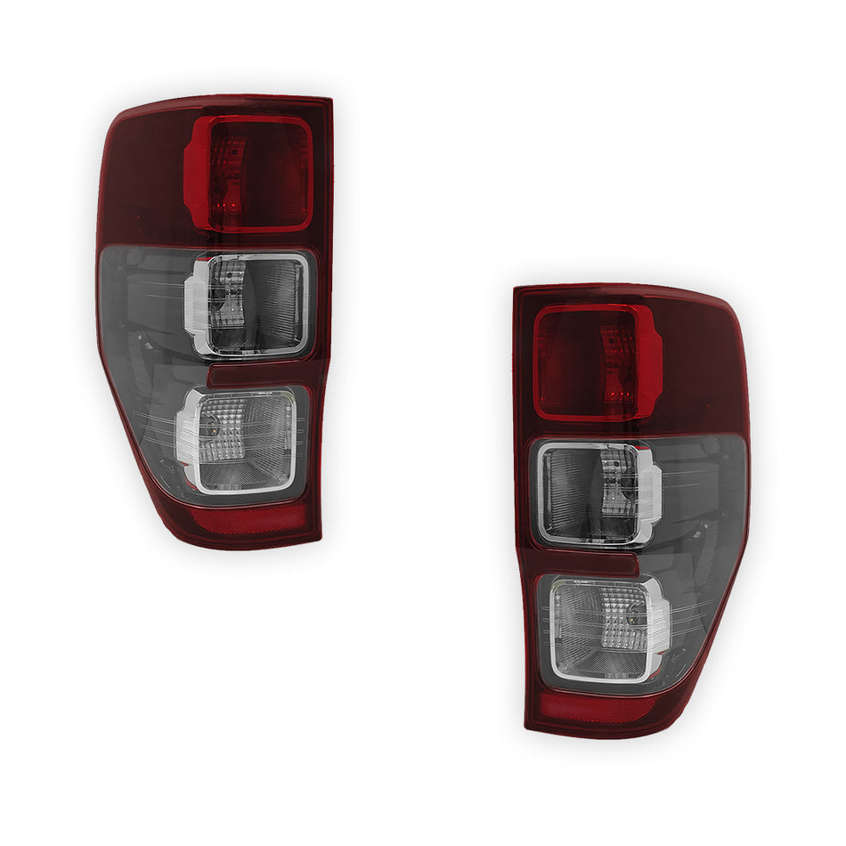 Ford Ranger PX1 (2011 - 2015) Black Halogen OEM Style Tail Lights LH + RH