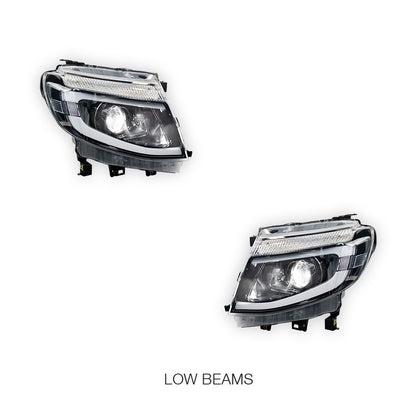Ford Ranger PX MK1 (2011 - 2015) LED DRL Projector Headlights LH + RH