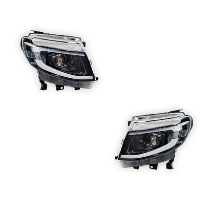Ford Ranger PX MK1 (2011 - 2015) LED DRL Projector Headlights LH + RH
