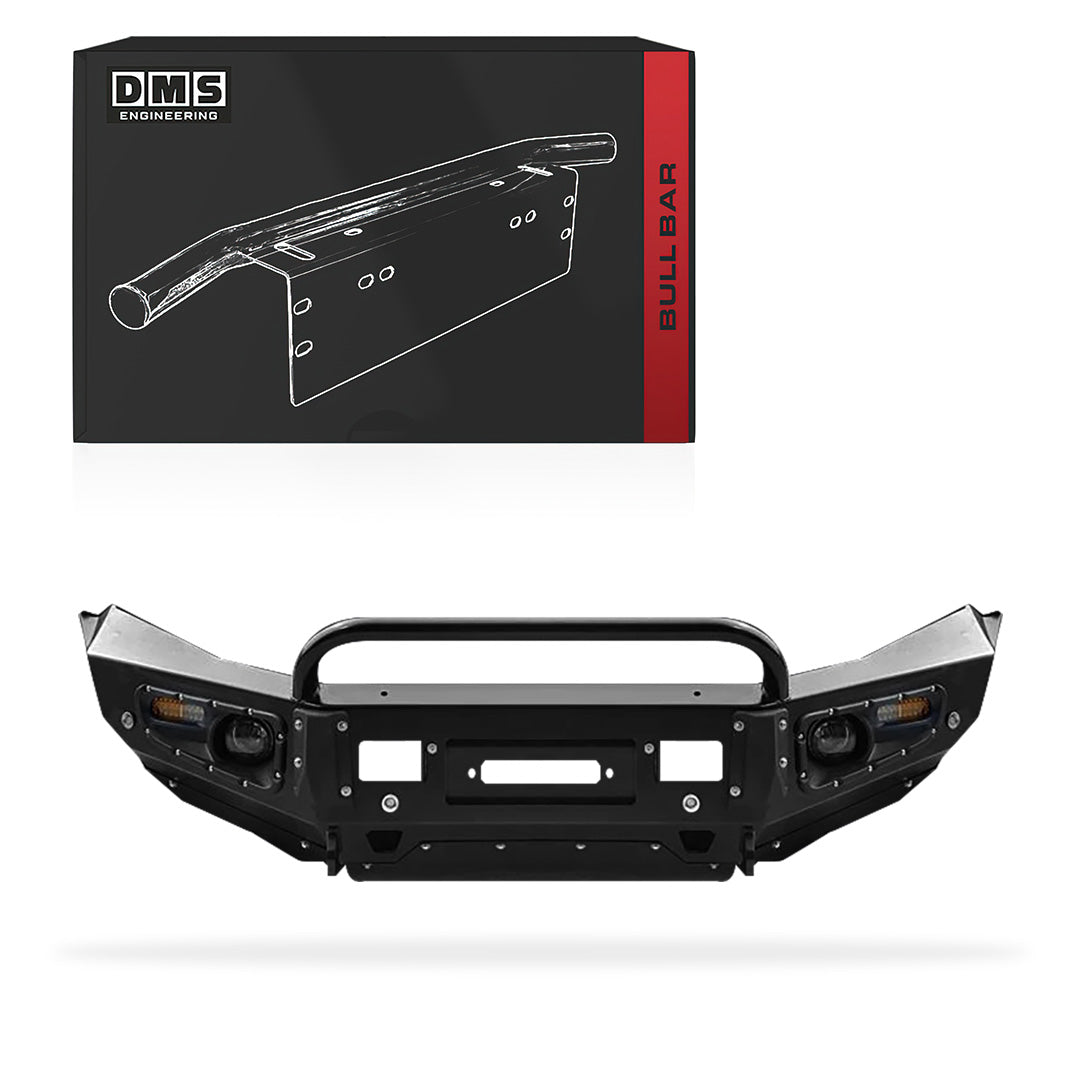 DMS Ford Everest UA (2015 - 2020) Single Hoop Steel Bull Bar + LED Lights ADR Compliant