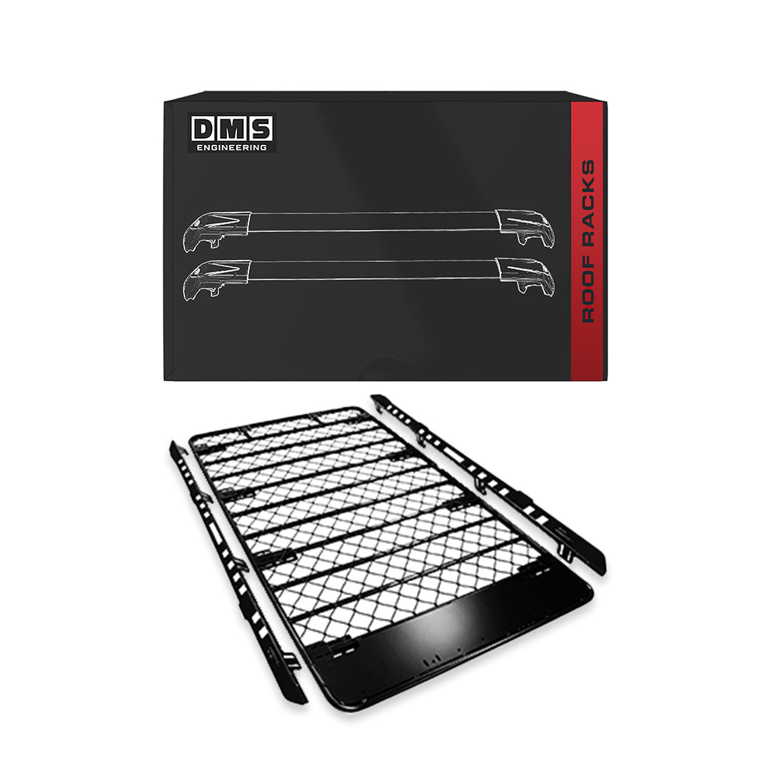 Ford Everest UA (2015 - 2022) Powder Coated Black Aluminium Flat Mesh Roof Rack