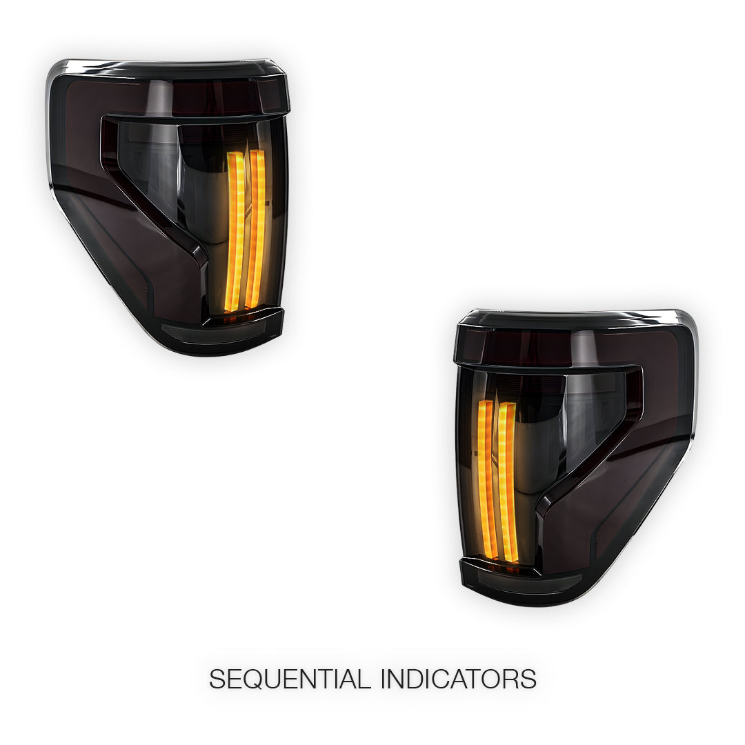 Ford F-150 (2009 - 2014) Smoked Sequential LED Tail Lights LH + RH