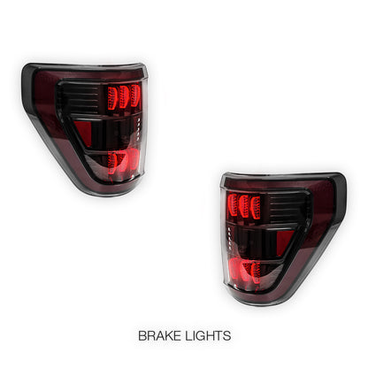 Ford F-150 (2021 - 2023) Smoked Sequential LED Tail Lights LH + RH
