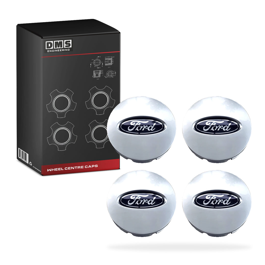 Ford Falcon BA / BF / FG (2002 - 2014) 65mm 4 Pcs. Silver Wheel Centre Caps