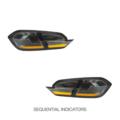 Ford Fiesta WG (2017 - 2023) Sequential Full Smoked LED Tail Lights LH + RH