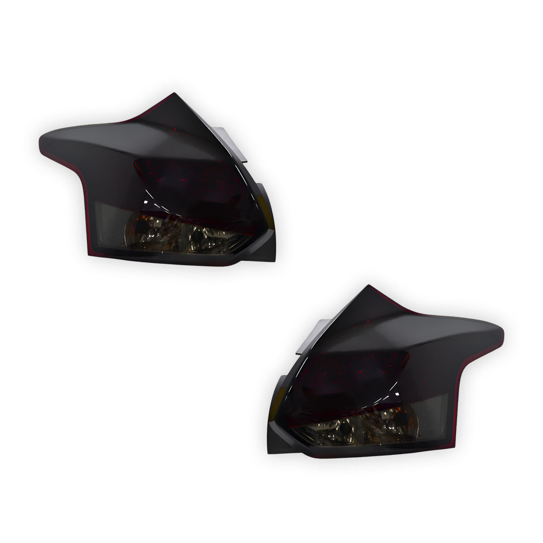 Ford Focus LW (2012 - 2015) Smoked Red 3D LED Stripe Bar Tail Lights LH + RH
