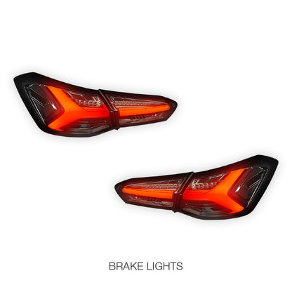 Ford Focus SA (2018 - 2022) Sequential Smoked 3D Stripe Bar Full LED Tail Lights LH + RH