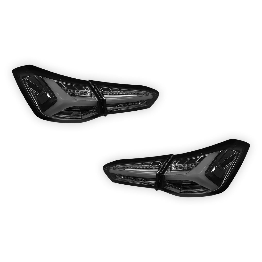Ford Focus SA (2018 - 2022) Sequential Smoked 3D Stripe Bar Full LED Tail Lights LH + RH