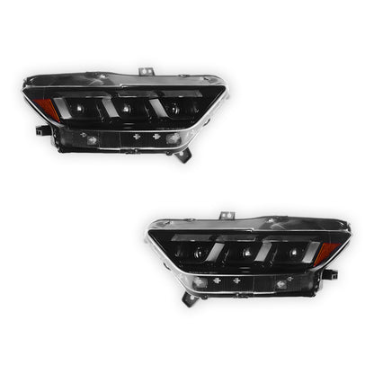 Ford Mustang FM / FN (2015 - 2017) Sequential Tri-LED Dynamic Projector Headlights LH + RH