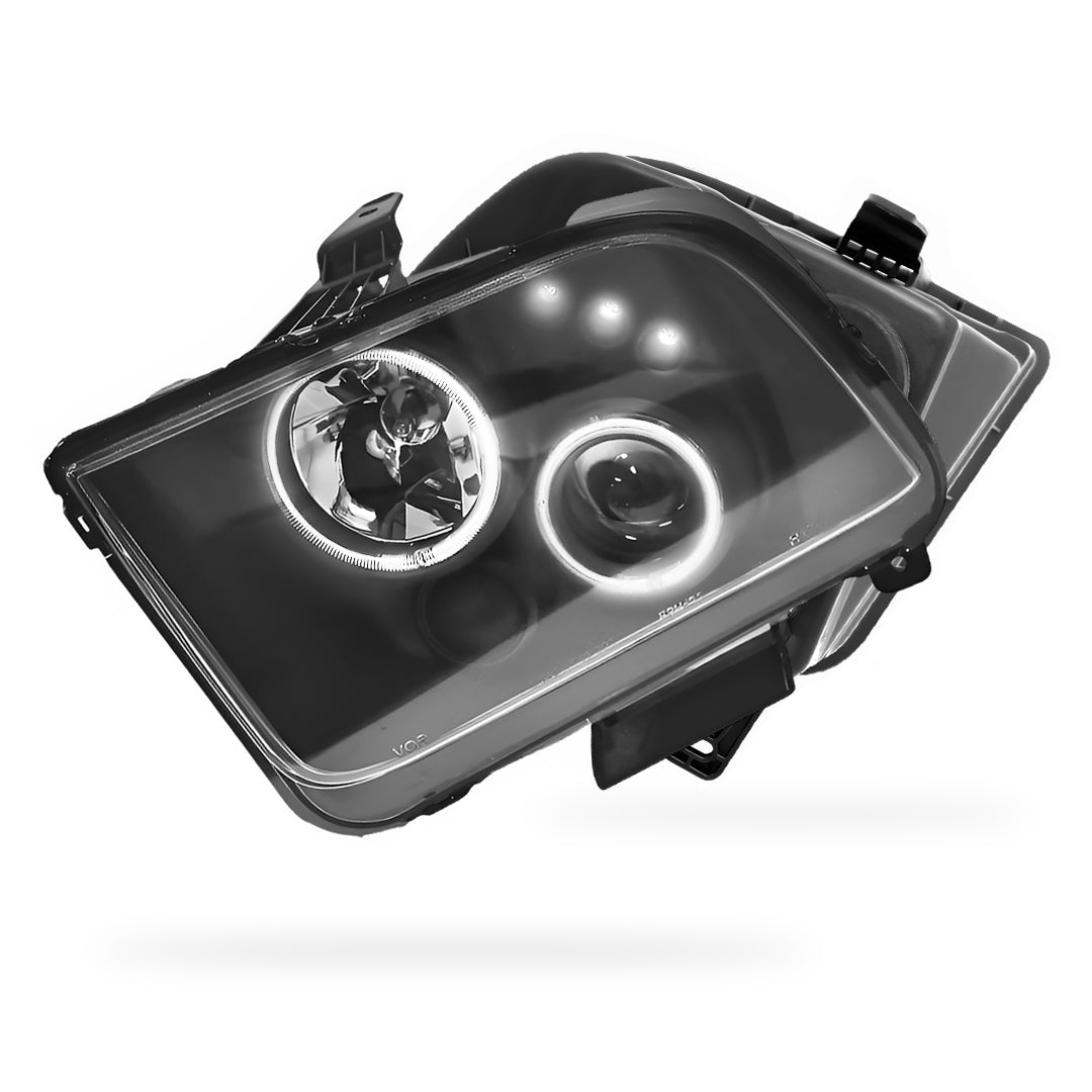 Ford Mustang (2005 - 2009) Black CCFL Angel Eyes Projector Headlights LH + RH