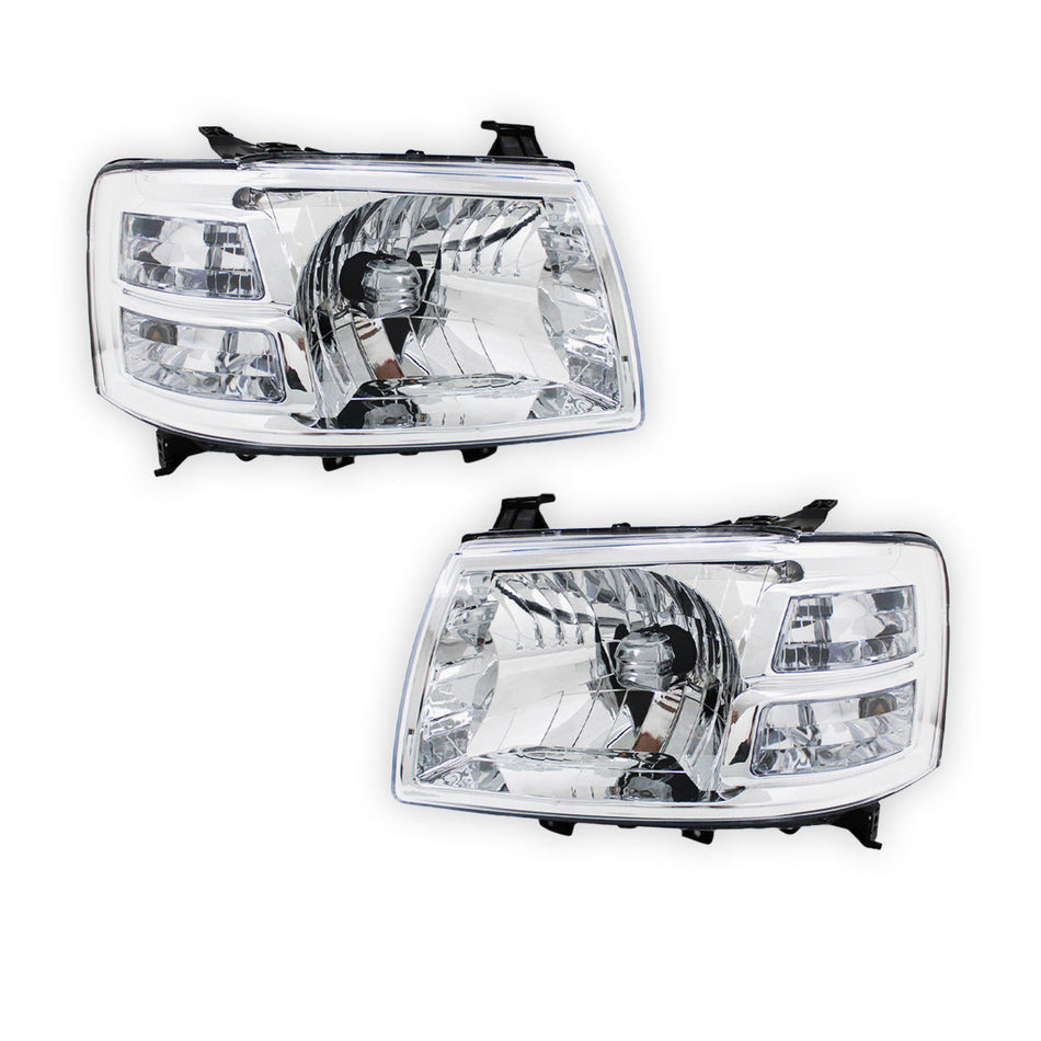 Ford Ranger PJ (2006 - 2009) Chrome Headlights LH + RH