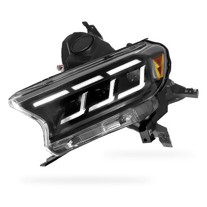 Ford Ranger PX2 / PX3 (2015 - 2019) Sequential Black Full LED Mustang Style Headlights LH + RH