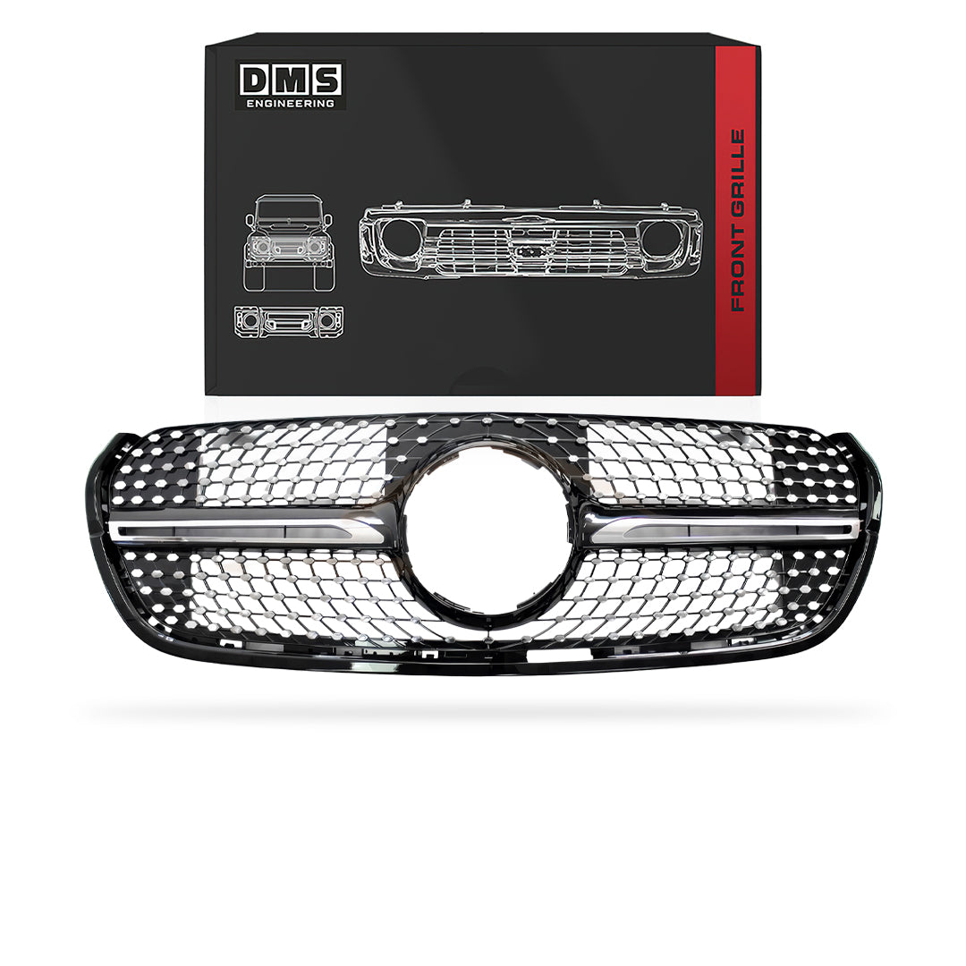 Mercedes-Benz X-Class W470 (2017 - 2020) Gloss Black Front Chrome Diamond Grille