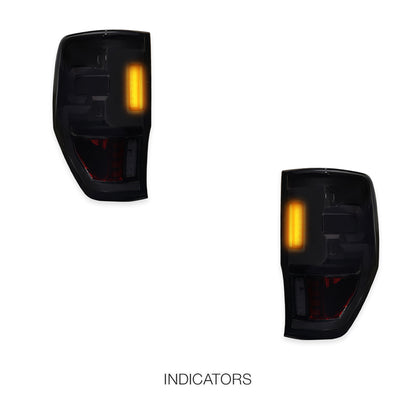 Ford Ranger PX MK1 / MK2 / MK3 (2011 - 2021) Raptor Style 3D Stripe Bar Full LED Tail Lights LH + RH