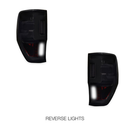Ford Ranger PX MK1 / MK2 / MK3 (2011 - 2021) Raptor Style 3D Stripe Bar Full LED Tail Lights LH + RH