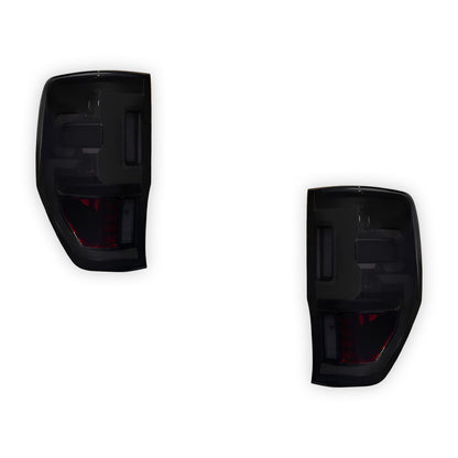 Ford Ranger Raptor PX T6 (2018 - 2021) Smoked 3D Stripe Bar Full LED Tail Lights LH + RH