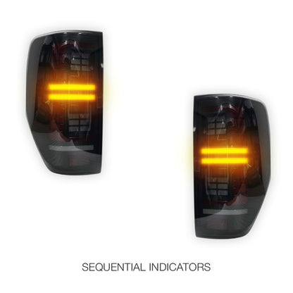 Ford Ranger T6 (2012 - 2022) Smoked Animation Sequential Tail Lights LH + RH