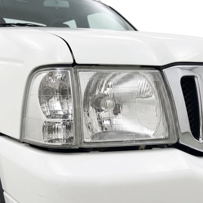Ford Courier PD (1996 - 1998) OEM Style Headlights LH + RH installed close-up