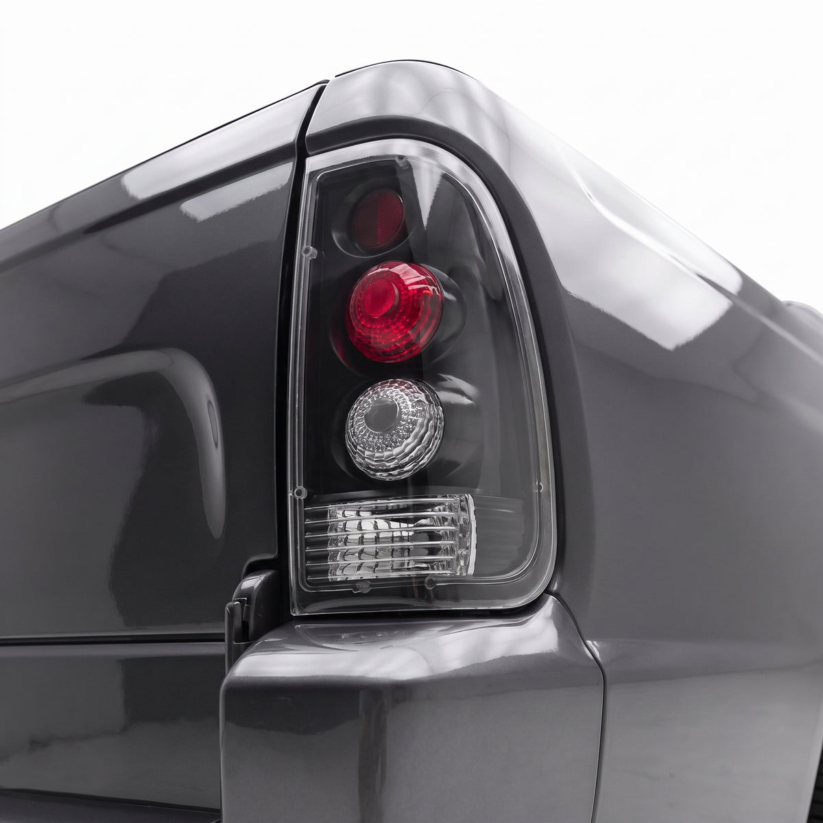 Ford Falcon BA / BF UTE Series 1 & 2 (2002 - 2007) Black Altezza Tail Lights LH + RH installed close-up