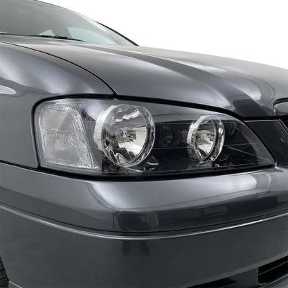 Ford Falcon BA Series 1 & 2 VT (2002 - 2005) Black OEM Style Headlights LH + RH