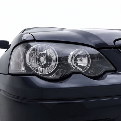 Ford Falcon BA Series 1 & 2 XR6 XR8 FPV GT Turbo (2002 - 2005) Black OEM Style Headlights LH + RH installed close-up