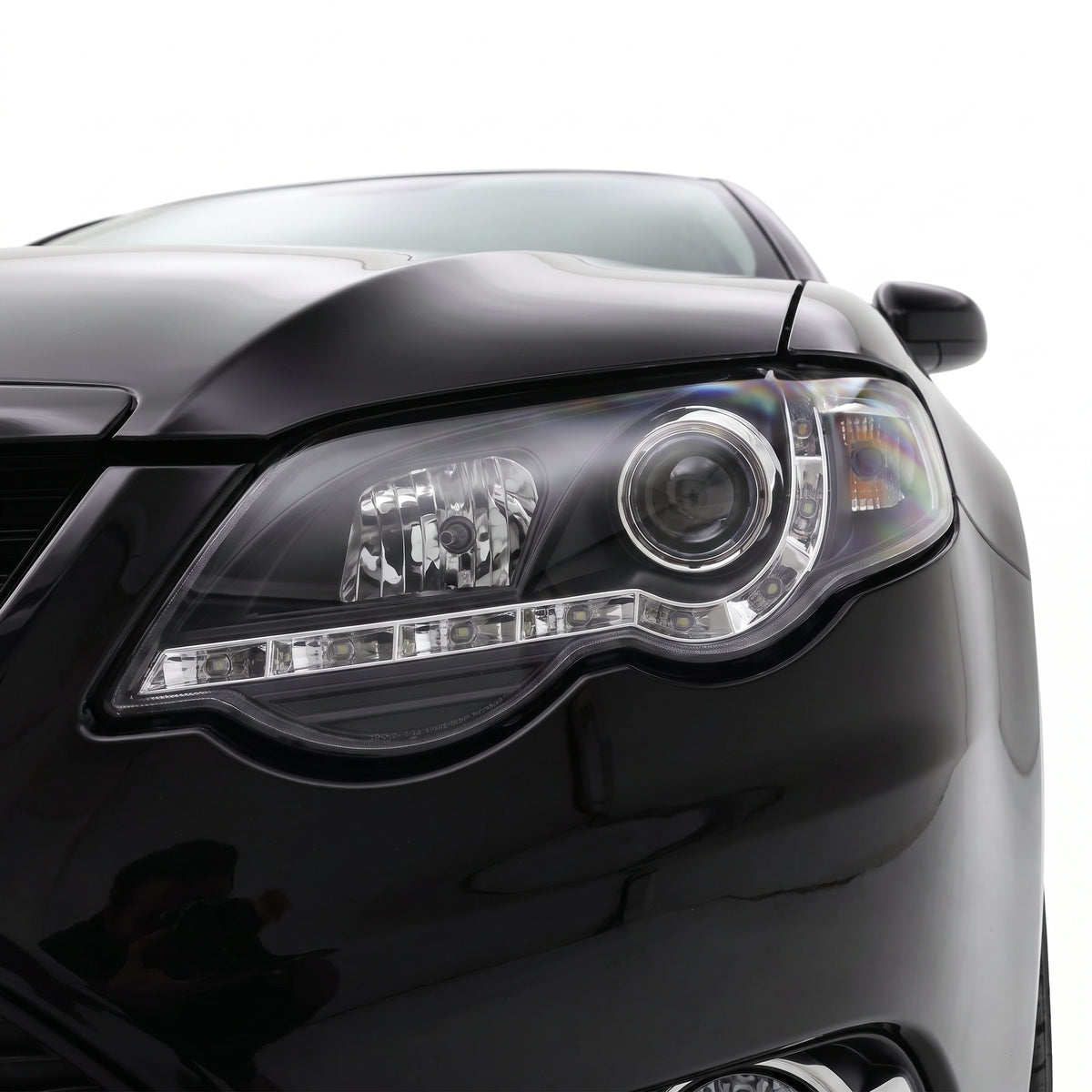 Ford Falcon FG Series 1 G6 (2008 - 2011) LED DRL Projector Headlights LH + RH installed close-up