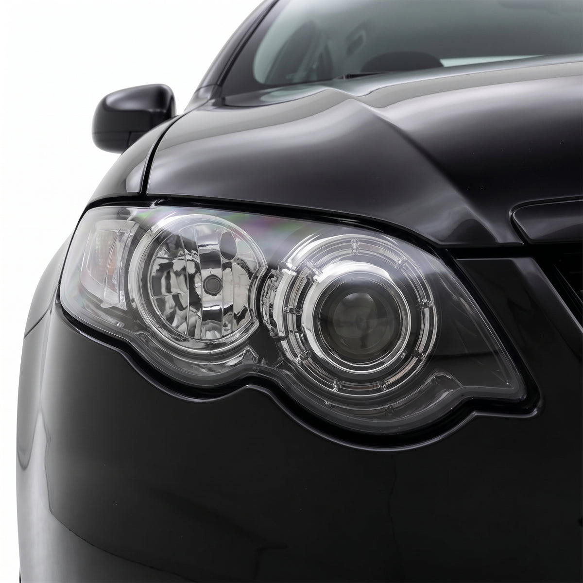 Ford Falcon FG Series 2 XR6 / XR8 (2011 - 2014) Projector Black Headlights LH + RH installed close-up