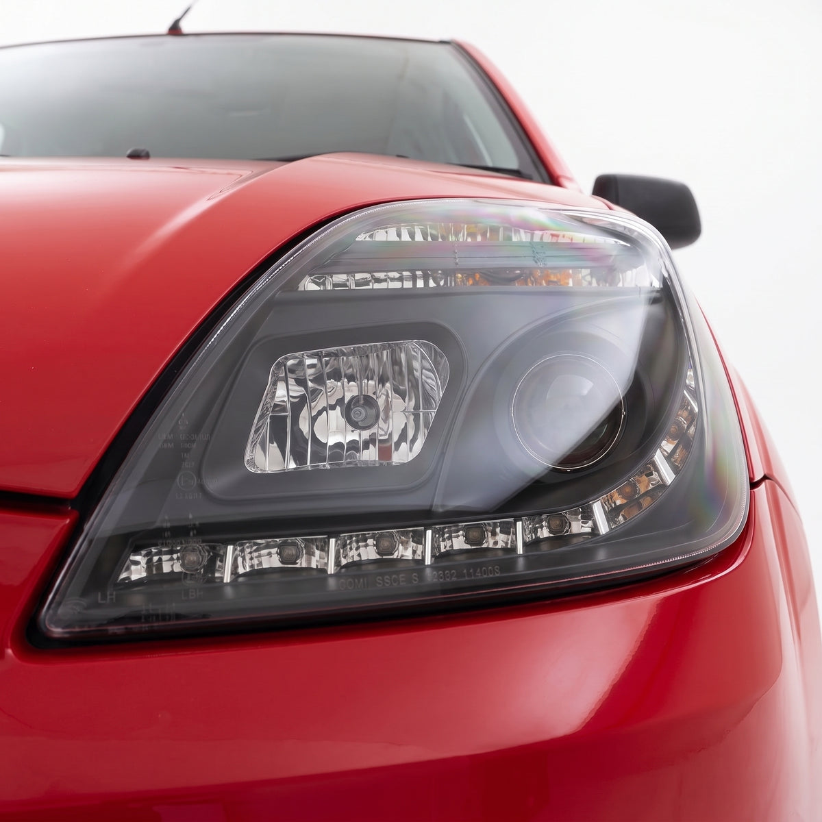 Ford Fiesta WP / WQ (2003- 2008) LED DRL Projector Headlights LH + RH installed close-up