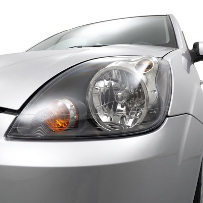 Ford Fiesta WQ (2005 - 2008) OEM Style Headlights LH + RH installed close-up