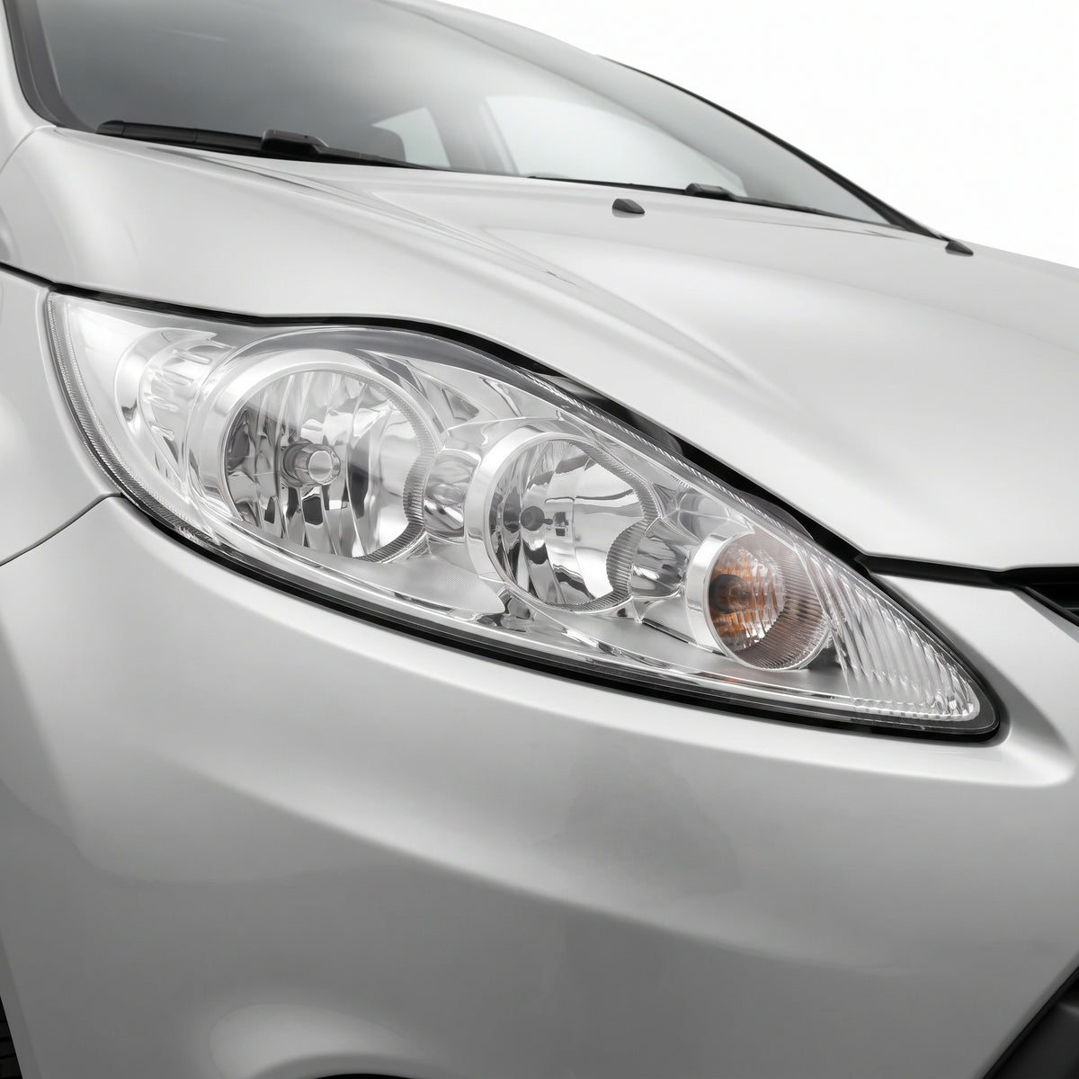 Ford Fiesta WS Zetec (2008 - 2012) OEM Style Headlights LH + RH installed close-up