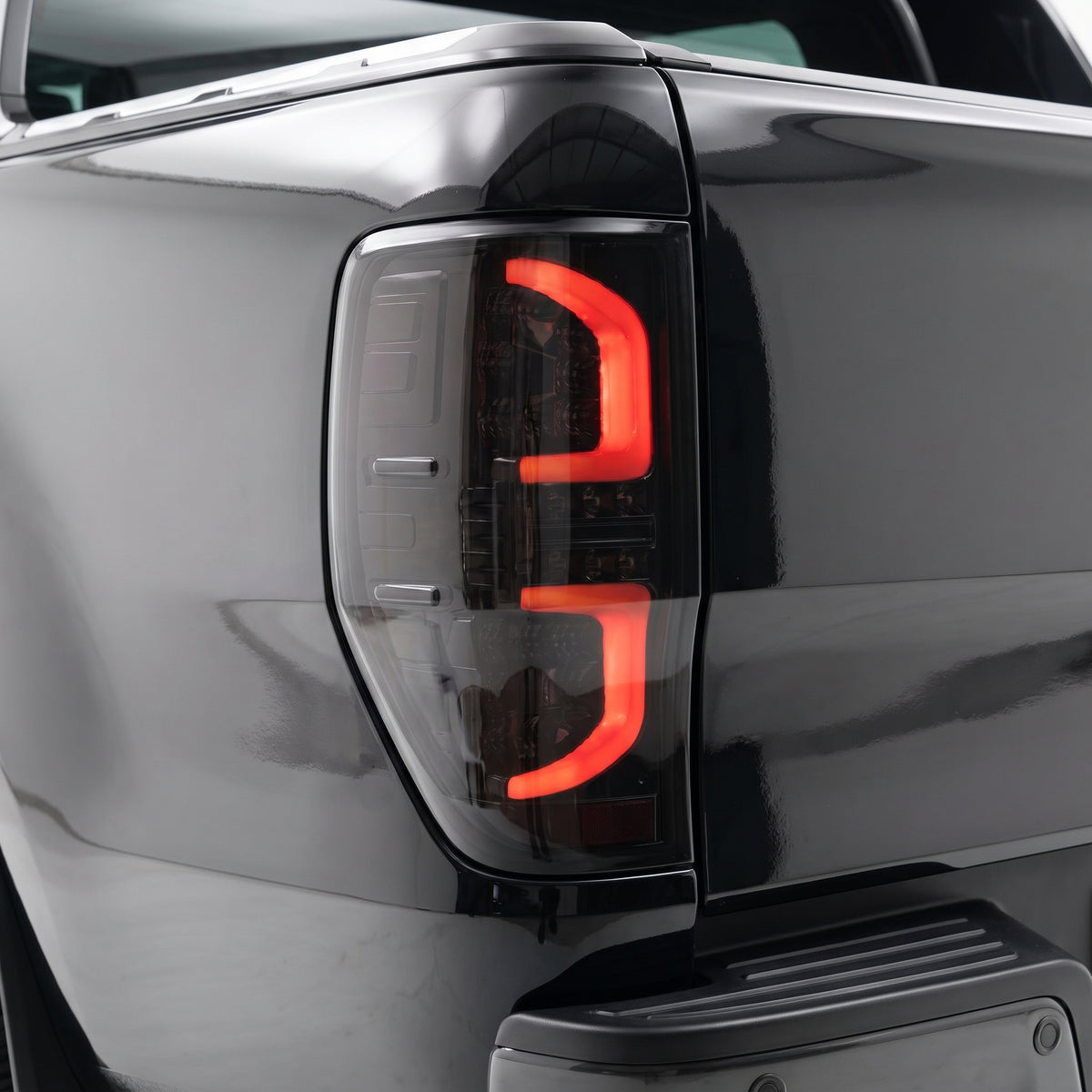 Ford Ranger PX MK1 / MK2 / MK3 (2011 - 2022) 3D Smoked Black Tail Lights LH + RH installed