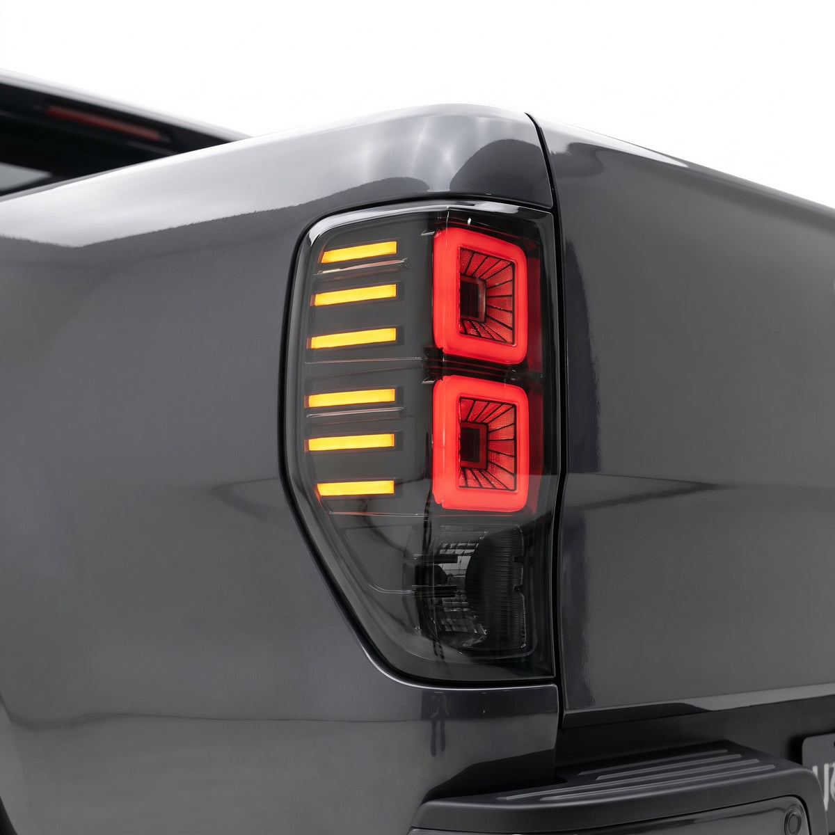 Ford Ranger PX MK1 / MK2 / MK3 (2012 - 2021) Smoked Block-Style LED Tail Lights LH + RH installed