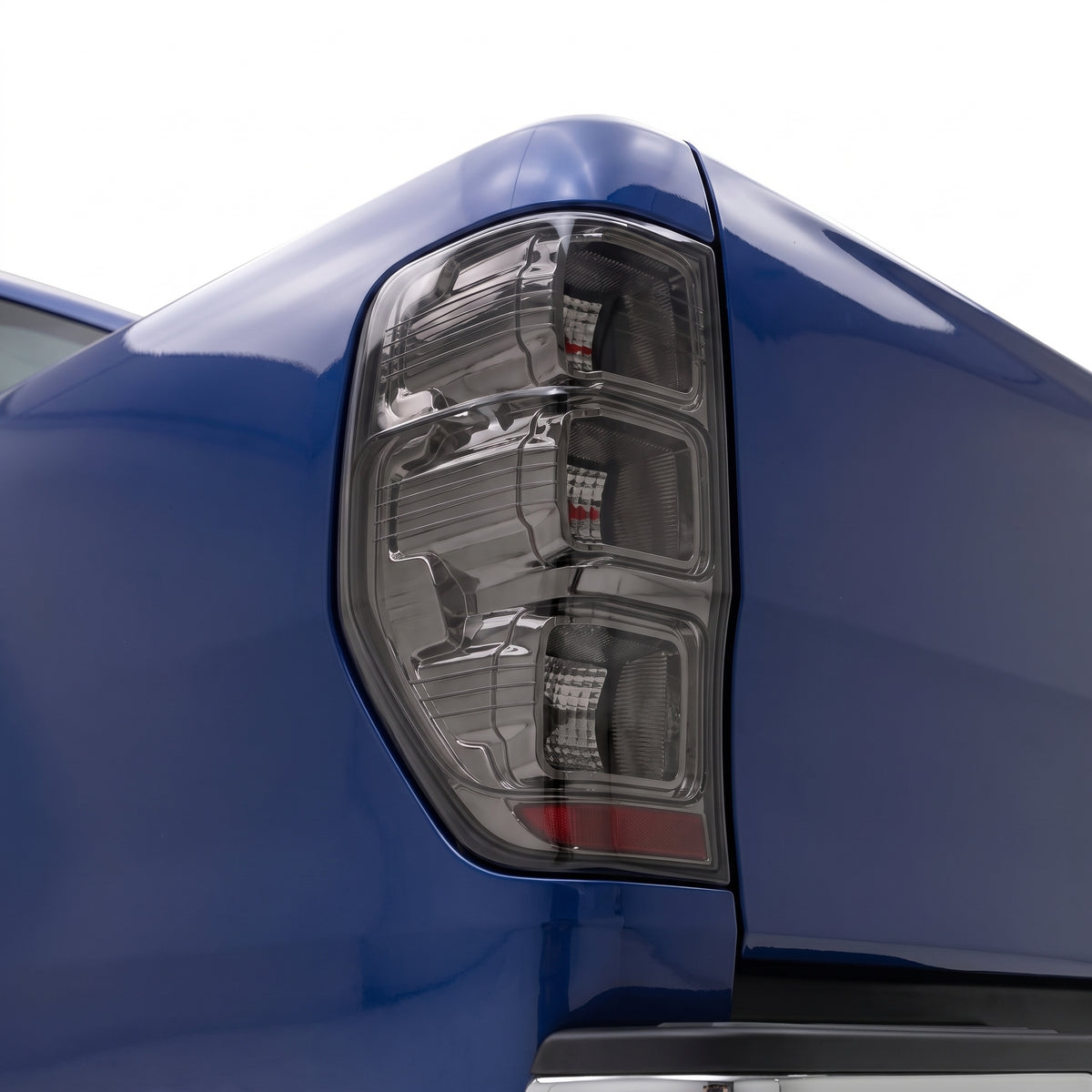 Ford Ranger PX MK1 / MK2 (2011 - 2018) Smoked Black Tail Lights LH + RH installed close-up