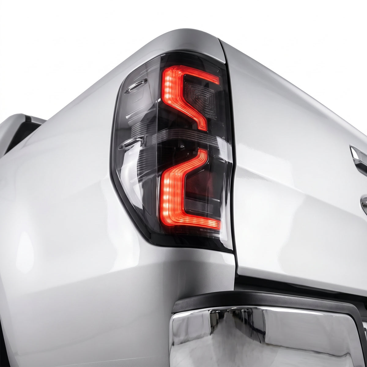 Ford Ranger PX MK1 / MK2 (2012 - 2018) Sequential Smoked Full LED Tail Lights LH + RH installed close-up