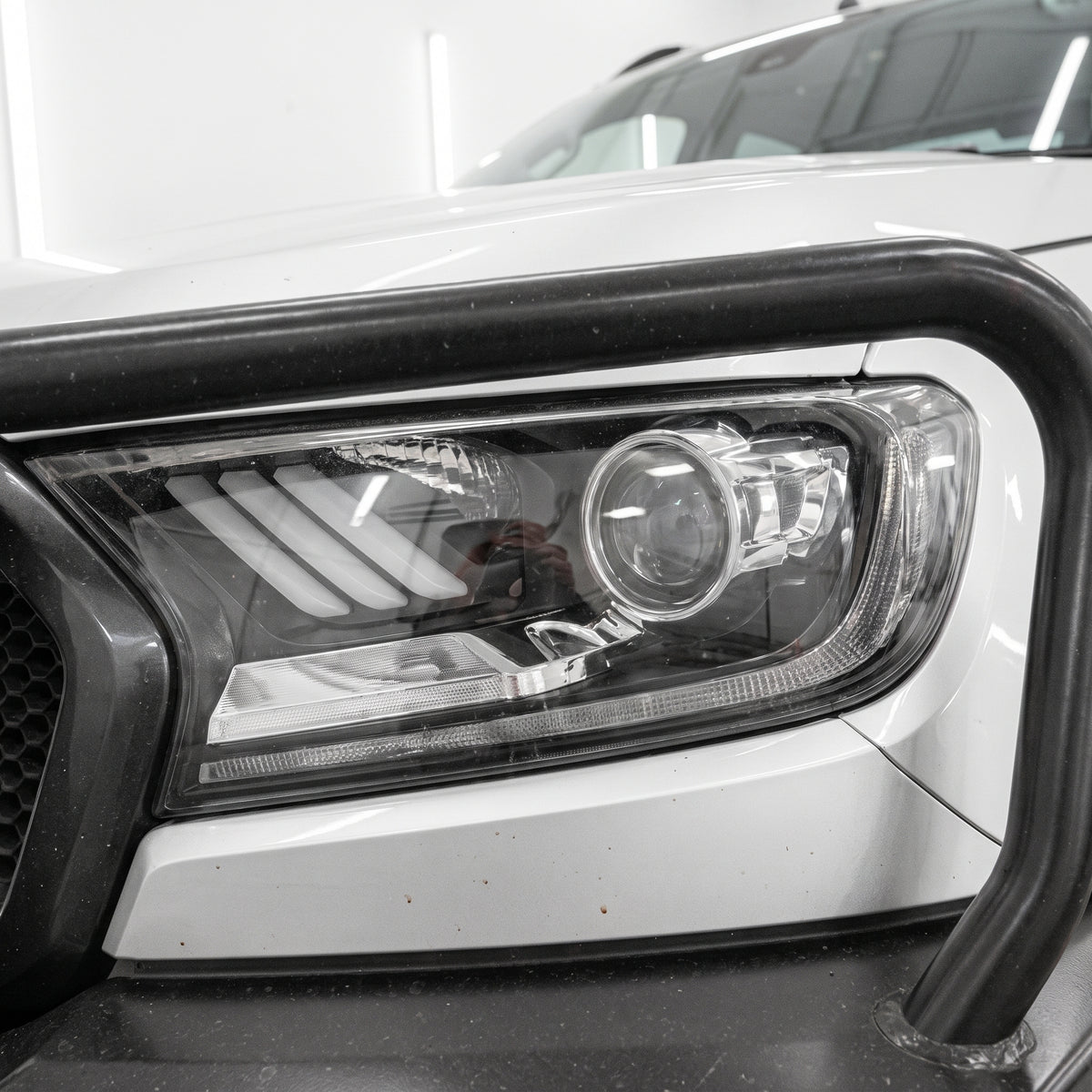 Ford Ranger PX MK2 MK3 (2015 - 2021) Sequential Indicator "ORION" Headlights LH + RH installed close-up