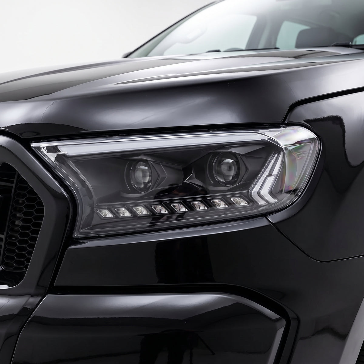 Ford Ranger T6 (2015 - 2020) Black Animation DRL Sequential Headlights LH + RH installed