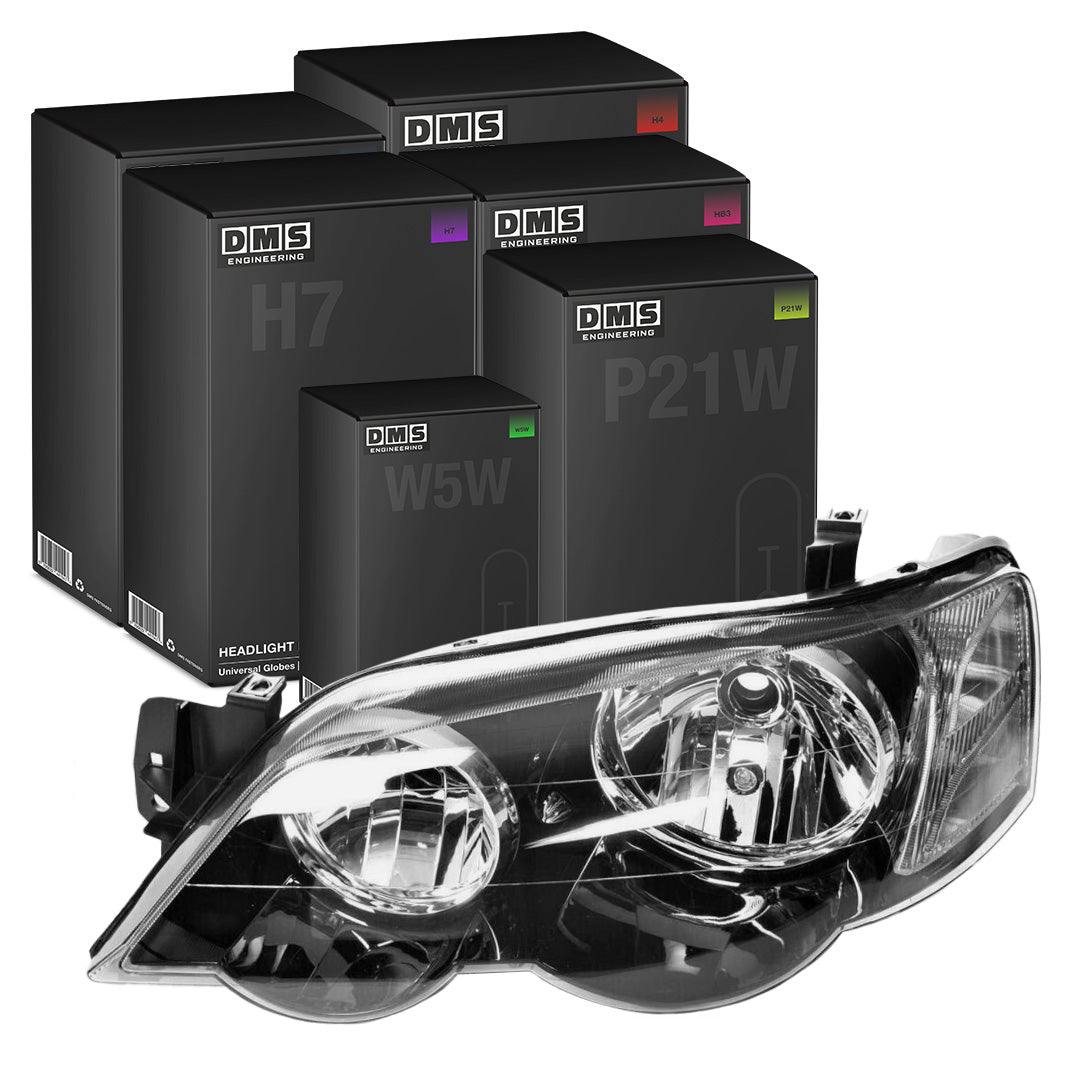 Ford Falcon BA / BF (2002 - 2008) Black OEM Style Headlights LH + RH