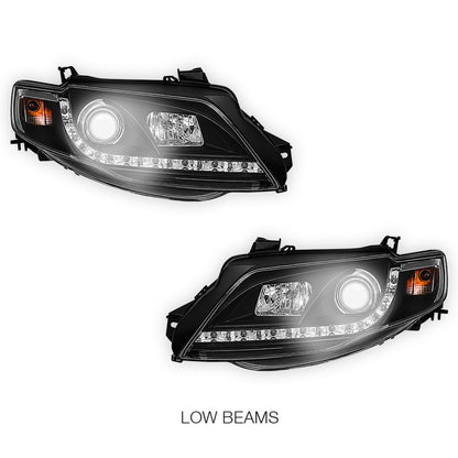 Ford Falcon FG Series 1 G6 (2008 - 2011) LED DRL Projector Headlights LH + RH