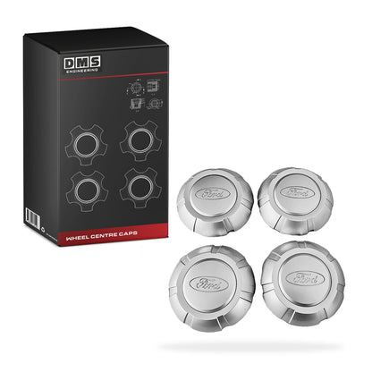 Ford Territory SX / SY (2004 - 2011) 4 Pcs. Silver Wheel Centre Caps