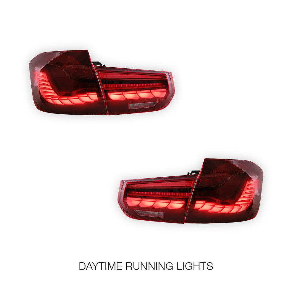 BMW 3-Series F30 / F80 / M3 (2012 - 2019) GTS Style Sequential Red LED Tail Lights LH + RH
