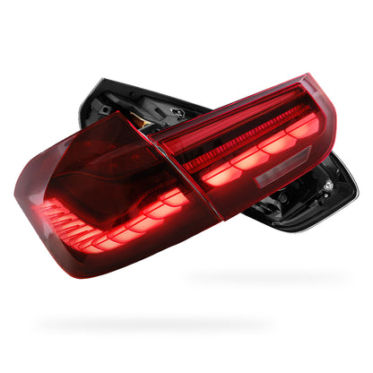 BMW 3-Series F30 / F80 / M3 (2012 - 2019) GTS Style Sequential Red LED Tail Lights LH + RH